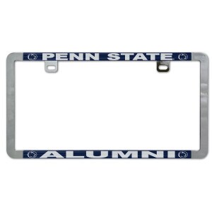 license plate frame slim metal with Penn State Alumni and Athletic Logos